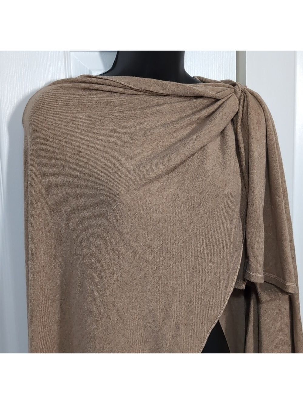 NEW Bella Amore Elegant Tan Wrap Shawl One Size - Picture 2 of 6
